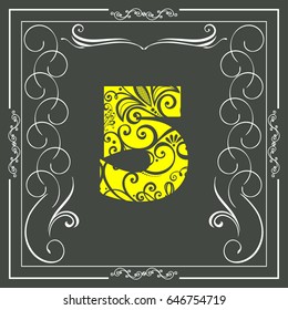 floral font alphabet  typeface  5