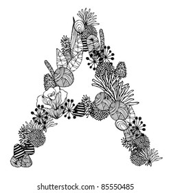 floral font G