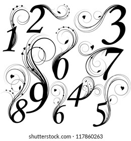 32,044 Decorative numbers ornaments vector Images, Stock Photos ...