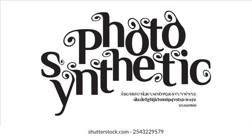 Floral Font Uppercase Lowercase and Number. Classic Lettering Minimal Fashion Designs. Typography modern serif fonts regular decorative vintage concept. vector illustration