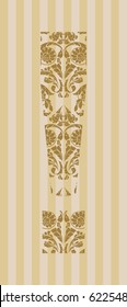 Floral font. Vector seamless symbol.