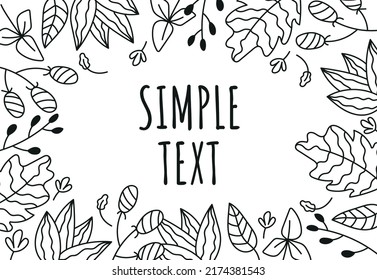Floral forest banner poster design element concept. Vector graphic design illustration