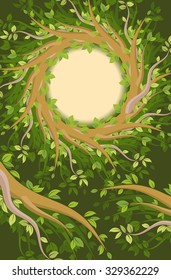 Floral forest frame