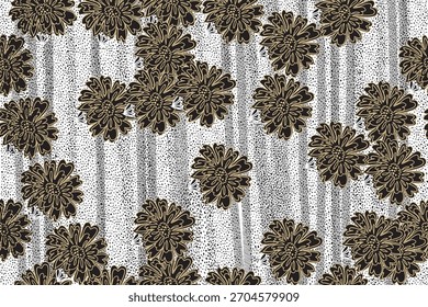 O padrão floral floresta sem emenda, é calmo e elegante, design têxtil intrincado caracterizado por um efeito reversível, Tom-on-Tom, simétrico, layout repetitivo.