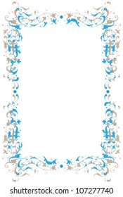 Floral frame, ancient style
