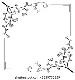 Floral frame background art vector