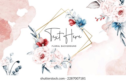 floral frame background and