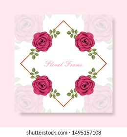 floral frame background template. Eps 10.