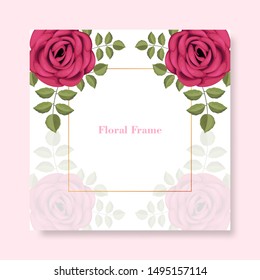 floral frame background template. Eps 10.