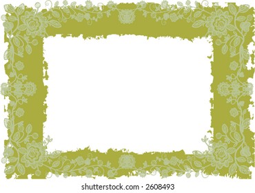 floral frame background - vector