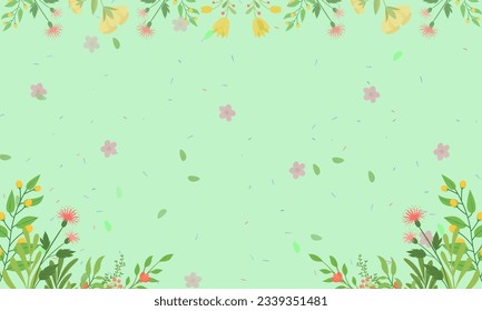 Floral frame Background Vector Design