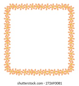 Floral frame background vector illustration.