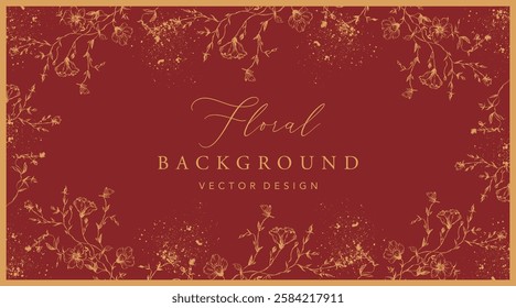 Floral Frame Background Vector Template