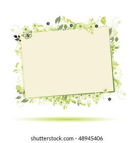 Floral frame beautiful with place for your text