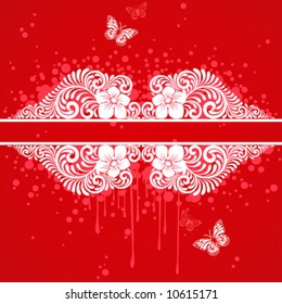 Floral frame. Beautiful vector illustration.