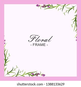 Floral Frame Beautiful Vector Illustration