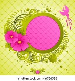 Marco floral. Hermosa ilustración vectorial.