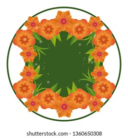 Floral frame blank card