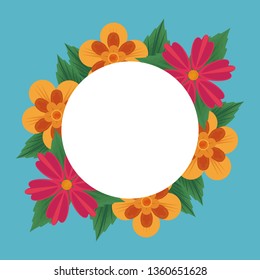 Floral frame blank card - Shutterstock ID 1360651628