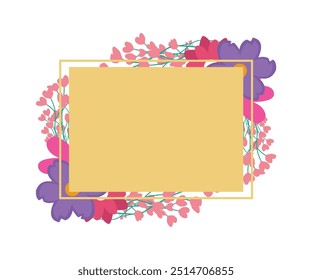Floral Frame Board Vector illustration