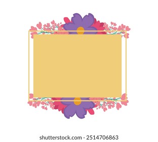 Floral Frame Board Vector illustration