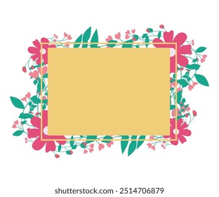 Floral Frame Board Vector illustration