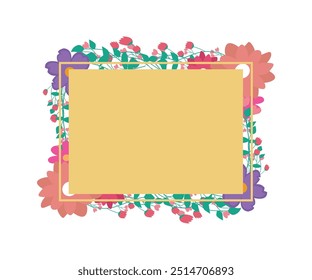 Floral Frame Board Vector illustration