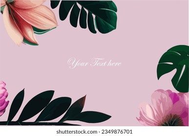 floral frame border background vector