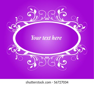 Floral frame , border , banner with space for text , for different events ; vintage frame