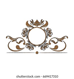 floral frame border decorative design element and fancy ornament