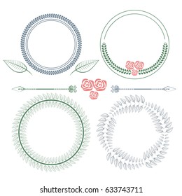 floral frame card rustic decoration label template