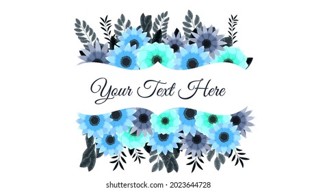 Floral frame Card Template with romantic stunning Flowers in label for Wedding Invitation, Greeting with Floral Ornament, sale, ad. Vector illustration
