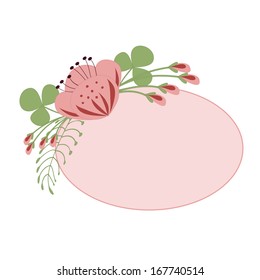 floral frame for celebratory design