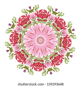 Floral frame circle for your design