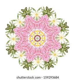 Floral frame circle for your design
