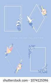 Floral frame collection. Beautiful floral graphics, perfect for your branding, wedding invitations, logos, cards, etc