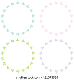 Floral Frame Collection. Set of cute retro frames.