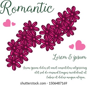 Floral frame collection, for wedding invitation romantic. Vector
