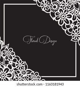 Floral frame with colorfu flower. Vector set of blooming flower for wedding invitations and greeting card design.