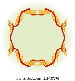 floral frame, colorful design element