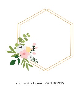 Floral frame decoration for the invitation, wedding ornament concept. Floral border element. Wedding monogram collection, Modern Minimalistic and Floral templates for Invitation cards Save the Date