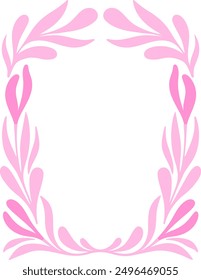 Floral frame. Decorative abstract element. Vector.