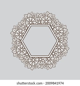 Marco floral decorativo. Diseño creativo.