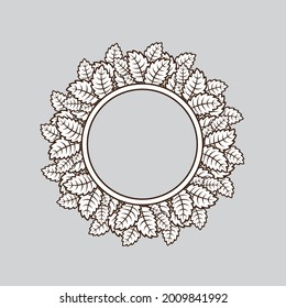 Marco floral decorativo. Diseño creativo.