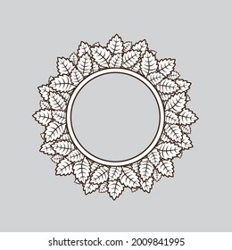 Marco floral decorativo. Diseño creativo.