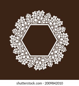 Floral frame decorative. Creative design.