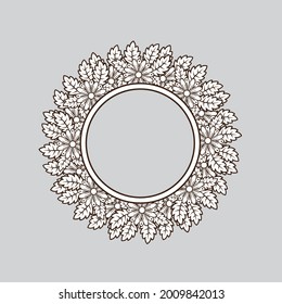 Floral frame decorative. Creative design.