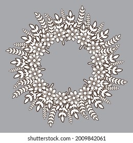 Floral frame decorative. Creative design.