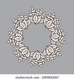 Floral frame decorative. Creative design.
