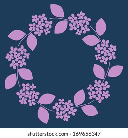 Floral frame with decorative flowers